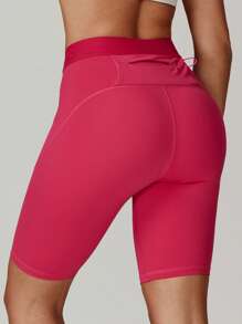 MASKERT Damen Sport Shorts für Frühling und Sommer, Wandern Sport Radfahren Shorts mit 5 Taschen, schnell trocknende Outdoor Sport Lauf Fitness Shorts, hochelastische Yoga Shorts mit 5 Taschen, weich und hautfreundlich