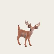 Realistic Solid White-Tailed Deer Forest Animal Model, Christmas Toy Set, Desktop Decor, Party Decoration - Multicolor - View 16
