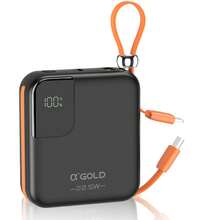 A'Gold BTE-48A Power Bank 10,000mah Universal Portable Charger Display Color Orange Black - màu đen - Xem 1