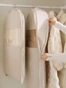 牛津布收纳袋 - 用于卧室装饰的高端悬挂式衣物收纳袋，防尘、防潮、可压缩、易悬挂 - 非常适合存放羽绒服和棉大衣