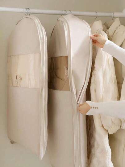 牛津布收纳袋 - 用于卧室装饰的高端悬挂式衣物收纳袋，防尘、防潮、可压缩、易悬挂 - 非常适合存放羽绒服和棉大衣