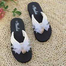 Damen europäischer und amerikanischer Stil Schmetterling Flip Flops mit Strass, Lässig Strandpantoffeln, modische Heim Sandalen