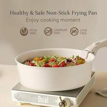 15Pcs Pots And Pans Set, Ceramic Cookware Set Detachable Handle, Induction Nonstick Kitchen Cookware Sets With Removable Handle, Non Stick RV Cookware Set, Oven Safe (Taupe) - 13 PCS - View 5