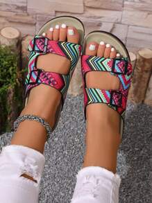 Lightweight, Thick, Flat Soft Bottom Soft Leopard Print Beach, Outdoor, Home Increase Height Slippers
