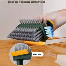 Heavy Duty Cleaning Brush 2 In 1 Gap And Floor Scrubber Plastic Bristles Ergonomic Handle Perfect For Bathroom Tiles Kitchen Sink Living Room Corners All Purpose Household Cleaning Tool