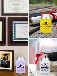 A Personalized Can Cooler Fun Birthday Graduation Gift Graduation Season Carnival Wedding Birthday Bachelor Party Beverage Cup Holder A Variety Of Styles To Choose From - Multicolor - View 4