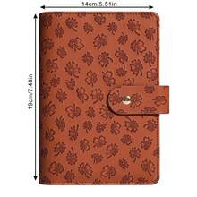 A6 PU 皮革活页夹 6 孔笔记本，时尚设计，个人笔记本活页夹封面，可用于现金预算存储外壳、相册外壳、返校、学校用品