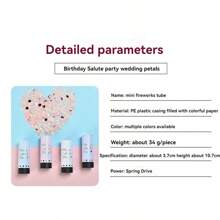3/5pcs Birthday Wedding Hand Twisted Small Fireworks Spray Barrel Handheld Pulling Fireworks Photography Props Knotting Pushing Accurate Music