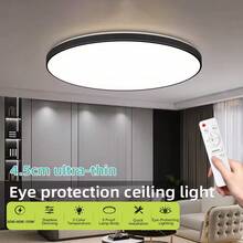 Remote Control Dimmable LED Ceiling Light, 3-Color Adjustable, Simple Style Home Decor Hanging Lamp, Bright For Bedroom/Living Room/Bathroom/Kitchen/Hallway/Porch/Staircase; Available In 30W/40W/50W, Suitable For 180V-265V Household Use - LED Ceiling Light Remote Control Mode - View 2
