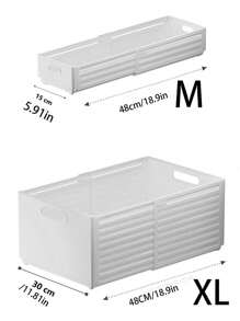 1pc Retractable Folding Home Kitchen Storage Organizer Box, Collapsible Drawer Style Storage Container For Pantry, Closet, Dorm, Snacks & Miscellaneous Items