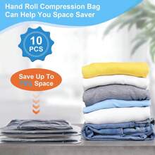 20 Pack Combo WaterProof Travel Storage Bag Hand Roll Space Saver Vacuum Seal Bags Vacuum Storage Bag For Clothes Travel Packing Organizer