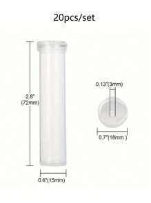50/30/20/10/5pcs Flower Water Tubes 2.8 Inch Plastic Water Tubes For Flowers Floral Vials With Caps For Decoration Flower Arrangement Gifts Birthday Graduation