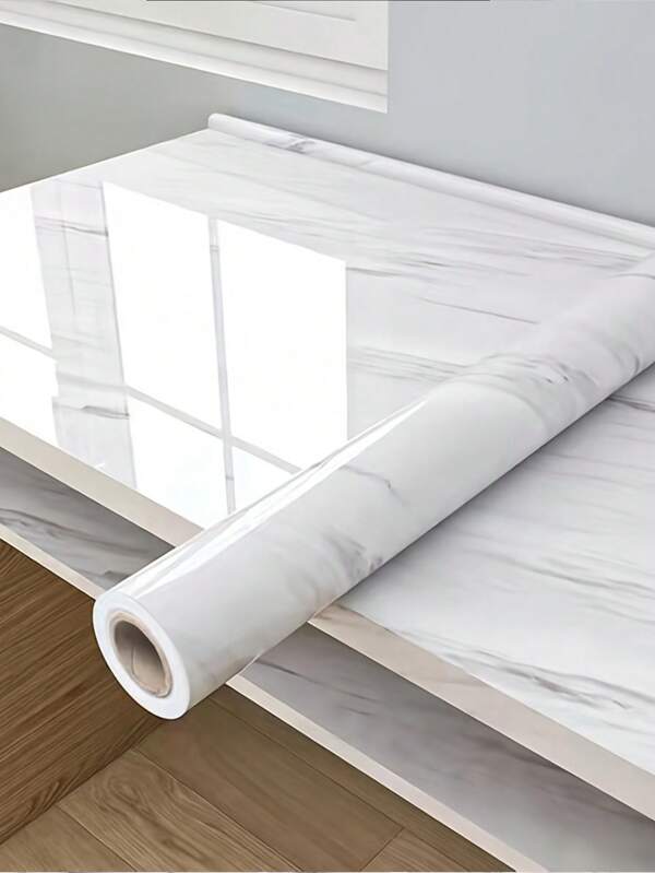 Premium Peel And Stick PVC Marble Wallpaper - Heat Resistant, Waterproof, Oil Proof Contact Paper, Suitable For Kitchen Countertops, Furniture, Home Decor, Kitchen Wallpaper