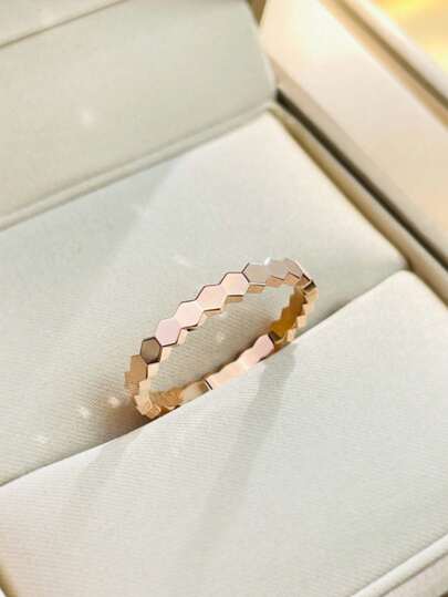 Stylever 1ชิ้น แหวนดีไซน์รังผึ้งเงินแท้ 925, หรูหราและทันสมัย, เหมาะสำหรับเป็นของขวัญสำหรับผู้หญิง, เด็กผู้หญิง, วันเกิด, เดท