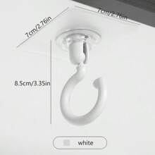 1pc Kitchen Ceiling Rotating Hanging Hook, Ceiling Mounted Utility Hook, Damage-Free Wall/Ceiling Mounted Hook