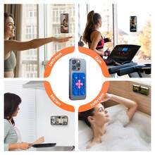 حامل هاتف محمول مغناطيسي بكوب شفط، قبضة لاصقة مانعة للانزلاق، حامل هاتف للاستخدام الحر في الحمام لهواتف آيفون 16/15/14/13/12، قابل للإزالة بلا يدين للتصوير الذاتي/الفيديو، متوافق مع آيفون، هواتف الأندرويد، هدية لعيد الميلاد، العائلة، الأصدقاء، حامل للهاتف، اكسسوارات الهاتف