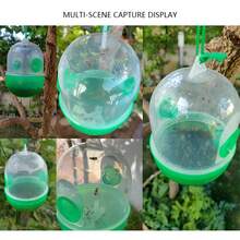 3pcs Reusable Insect Trap Pitcher Plant Trap Device, Plastic Hanging Asian Hornet Fly Catcher, Fruit Garden Insect Trap, Pest Control Product - Multicolor - View 8