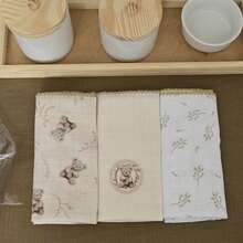 Baby Joy Teddy Bear Cloth Diaper 3 Units - 米色熊 - 查看 3