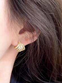 1 par de aretes de perilla con circonita cúbica preciosa para mujer para boda, compromiso, aniversario, joyería, regalo del Día de San Valentín