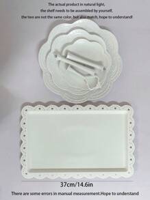 Set de 2 piezas de plataformas para pasteles de plástico blanco, set de plataforma de 3 niveles para exhibir magdalenas, galletas, postres y 1 pieza de bandeja para postres, adecuado para baby showers, tés, bodas, fiestas de cumpleaños, revelación de género, decoraciones de baby shower