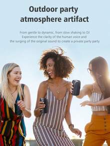 ZEALOT S32 便携式无线麦克风音箱，10W 户外超重低音 IPX5 防水无线音箱，1800mAh 电池，8 小时高品质立体声，兼容 SD 卡/USB/AUX/支持串口连接，可连接智能手机/平板电脑/电脑/电视，适合户外/家庭使用 - 藍色 - 查看 12