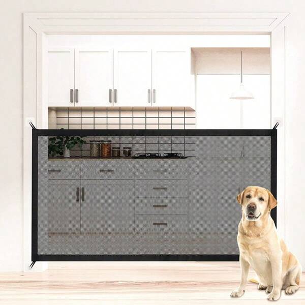 Collapsible Breathable Pet Dog Gate, Stairs Fence, Doorway Stair Barrier Net