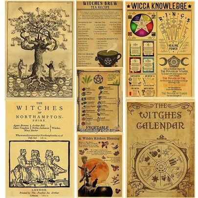 1 pieza Póster de arte de pared sin marco, ilustración vintage con citas, póster de pintura de tarjeta de tarot, impresión abstracta de adivinación para decoración del hogar y sala de estar