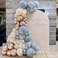 20 pezzi/40 pezzi di palloncini blu-grigi e dorati da 10 pollici, adatti per festa di nascità, festa della sposa, compleanno, decorazione matrimonio