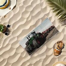 1 件卡车图案沙滩巾，大尺寸沙滩毯，户外沙滩地毯，适合旅行露营游泳度假，完美的礼物，海滩必备夏季浴室装饰海滩必需品