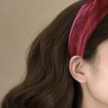 复古香港风格女士发带，2024 新款皮革十字架厚顶结头带，发髻夹，发带，发箍头带，头饰