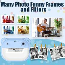 Instant Print Camera For Adult Leisure Toys, Christmas Birthday Gifts For Girls Boys, HD Digital Video Cameras For Adult, Portable Toy (1300mAh Rechargeable Battery)For Holidays, Christmas, Halloween, Birthday Parties & Special Occasions