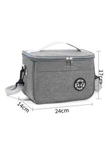 带有熊图案的保温午餐袋 - 防水便携，适合学校和办公室 - 让您的食物保持新鲜美味（熊标签图案将随机发送）