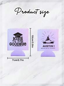 A Personalized Can Cooler Fun Birthday Graduation Gift Graduation Season Carnival Wedding Birthday Bachelor Party Beverage Cup Holder A Variety Of Styles To Choose From - Multicolor - View 10