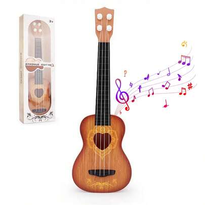 Ukulele para niños de estilo barroco, con agujero en forma de corazón y decoración exquisita. Juguete musical para educación temprana, compacto y portátil, permite disfrutar plenamente de la diversión musical. Regalo de cumpleaños para niños y niñas, regalo ideal para los niños.
