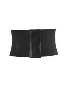 1pc Women's Solid Black Tie-Up Waist Belt, Suitable For Daily Outfit And Halloween Women Corset Belt For Dress,Waist Trainer Waist-Shaping For Waist Slimming And Tummy Control