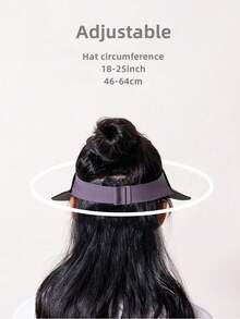 Foldable Beach Cap Women Ponytail Sun Visor Hats, Adjustable Buckle Summer UV Protection Outdoor Travel Vacation Sports Cap - Multicolor - View 4