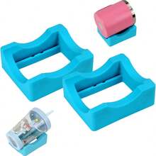 Soporte de copa de silicona con ranuras incorporadas y raspadores de fieltro en el borde - Antideslizante, apto para adhesivos de vinilo y manualidades