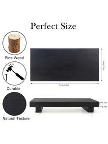 1 pieza Pedestal de madera soporte de exhibición para jabonera del baño, bandeja para plantas, velas, etc. Decoración ideal rústica para baño y cocina