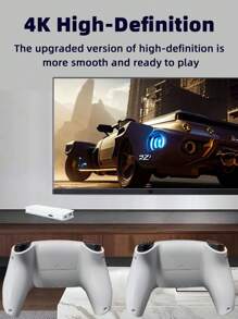 1 Set Of Home Game Console Can Be Connected To TV/Projector/Computer Screen Plug And Play Built-In 30000 Nostalgic Retro Games 20 Simulators Like PSP/FC/GBA Games Can Be Archived HD Projection Card-Type Game Stick Arcade Joystick Game Box Can Be Connected To Double Wireless Handle Handheld Game Console Party Multi-Person Interactive Plug-In Video Game Husband And Boyfriend Holiday Birthday Gift