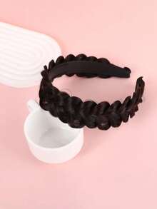 1件装防滑蓬松鱼骨纹理合成发箍，可水洗编织发箍，鱼骨假发发箍，新娘及日常佩戴发饰，发箍，发圈发箍头饰发带美妆家居发饰 - 彩色 - 查看 7