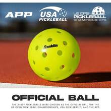 Pelotas de pickleball Franklin Sports X-40 para exteriores - Pelota oficial de pickleball de EE. UU., APP Tour + US Open - Tamaño reglamentario - Multi - Ver 8