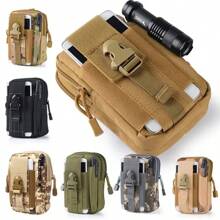 Sac de taille de téléphone durable Sac banane tactique Camouflage Pack de sport extérieur Course Pochette de rangement multifonctionnelle