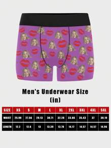 Custom Men Boxer Briefs Personalized Underwear With Photo Picture Customized Girlfriend's Face Boxers,Valentine's Day Gifts ,1pc Dawg Colorful,Cute,Adorable,Contracted,Funny Custom,Unique,Customized,Personalized Underwear Ideal Gifts For Him Boyfriend Bedroom,For Weddings,For Anniversaries,For Birthdays,For Holiday