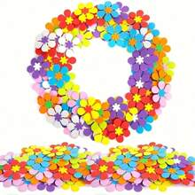 Adesivi per fiori in schiuma vibranti, di vari colori, superficie opaca, fiori in gomma autoadesivi, adatti per progetti fai-da-te e artistici, pannelli decorativi ed esplorazione creativa, adesivi per pareti con fiori, kit fai-da-te per cornici foto