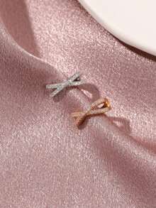 Modische, zarte, minimalistische Blatt-Ohrklemme ohne Piercing, verstellbar, elegante, waldähnliche kleine Ohrringe im Stil für Frauen - Gold - Übersicht 2