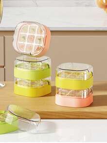 3pcs Ice Cube Tray. Convenient Home Ice Cube Maker, Press 1 Second To Release 9 Cubes, Mini Freezing Ice Mold, Compact & Practical. - Multicolor - View 10