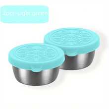 6 Packs Salad Dressing To Go Containers, 1.6 Oz Small Stainless Steel Sauce Cups With Leakproof Silicone Lids, For Lunch Boxes, Picnics And Travel,School Supplies - Multicolor - View 14