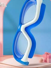 1pc New High Definition Large Frame Children Swimming Goggles, Anti-Fog Swim Goggles, Comfortable One-Piece Silicone Earplug - Multicolor - View 6