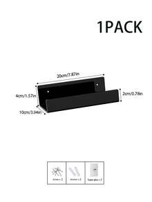 White/Black Acrylic Floating Wall Shelf Storage Rack, Wall Mounted Kindergarten Kids Bookshelf, Invisible Hanging Wall Shelf For Wall Storage, Toy Picture Wall Shelf Display Rack Bathroom Storage Rack - Multicolor - View 19