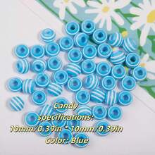 10pcs/20pcs/50pcs/100pcs/200pcs Minimalist Cute 8mm/10mm/12mm/16mm Acrylic Rainbow Lollipop Round Beads, DIY Jewelry Pendants Assorted Colors - 10mm Lollipop - View 30